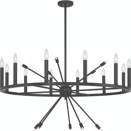 Black Candle Style Multi Light Metal Dimmable Chandelier