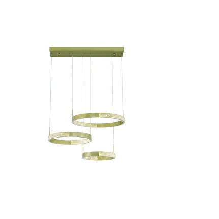Gold Candle Style Three Light Metal LED Dimmable Chandelier HomeRoots