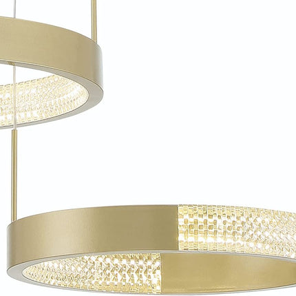 Gold Candle Style Three Light Metal LED Dimmable Chandelier HomeRoots