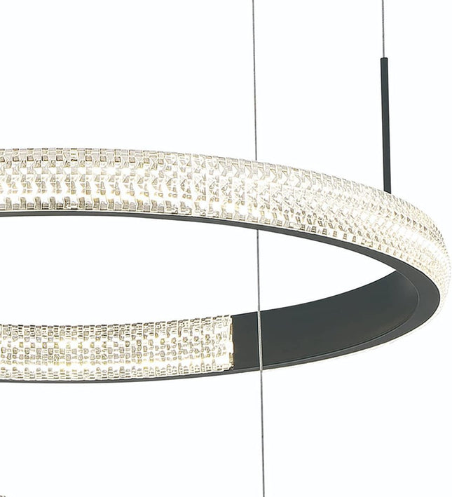 Black Candle Style Three Light Metal LED Dimmable Chandelier HomeRoots
