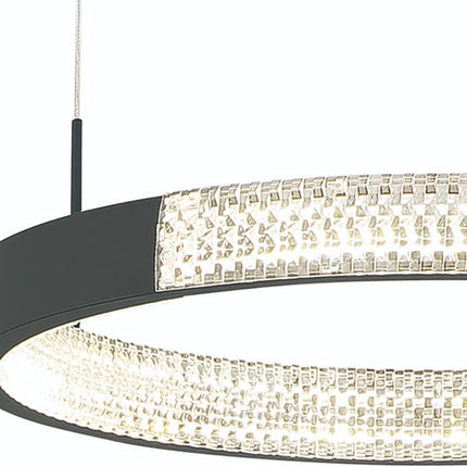 Black Candle Style Three Light Metal LED Dimmable Chandelier HomeRoots