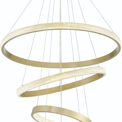 Gold Candle Style Four Light Metal LED Dimmable Chandelier HomeRoots