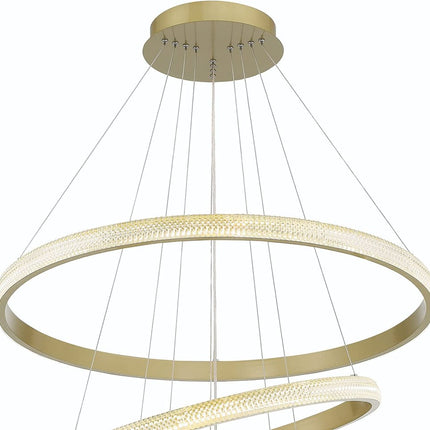 Gold Candle Style Four Light Metal LED Dimmable Chandelier HomeRoots