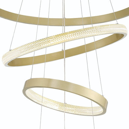 Gold Candle Style Four Light Metal LED Dimmable Chandelier HomeRoots