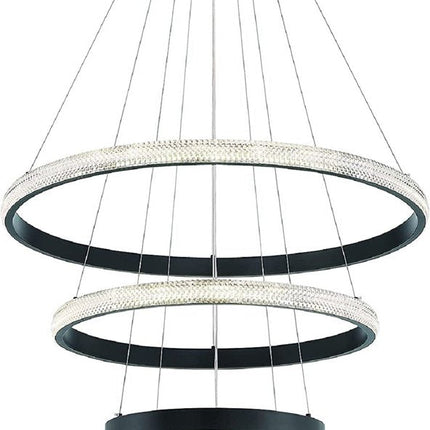 Black Candle Style Four Light Metal LED Dimmable Chandelier HomeRoots
