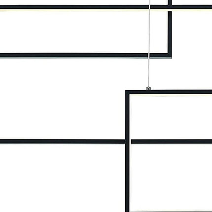 Black Candle Style Three Light Metal LED Dimmable Chandelier