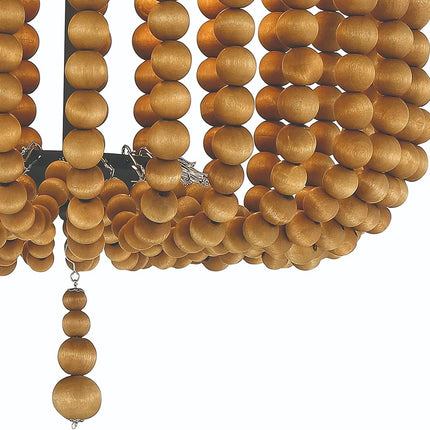 Brown And Black Unique Statement Two Light Metal Dimmable Flush Chandelier