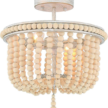 Gold And White Unique Statement Two Light Metal Dimmable Flush Chandelier HomeRoots