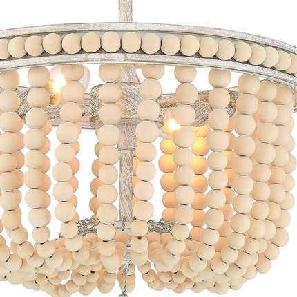 Gold And White Unique Statement Two Light Metal Dimmable Flush Chandelier HomeRoots