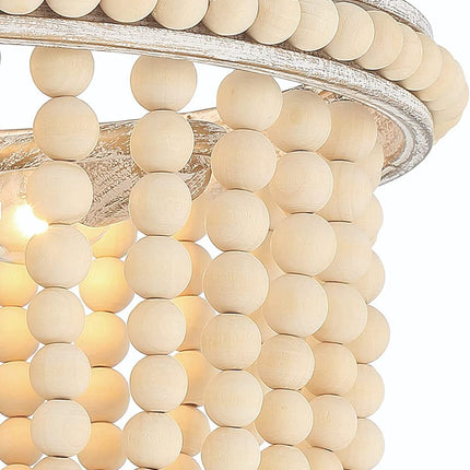 Gold And White Unique Statement Two Light Metal Dimmable Flush Chandelier HomeRoots
