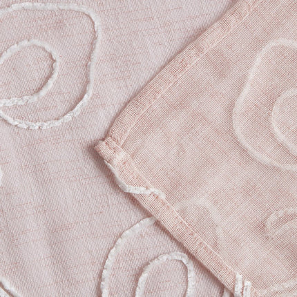 72" Blush And Ivory Embroidered Floral Shower Curtain HomeRoots