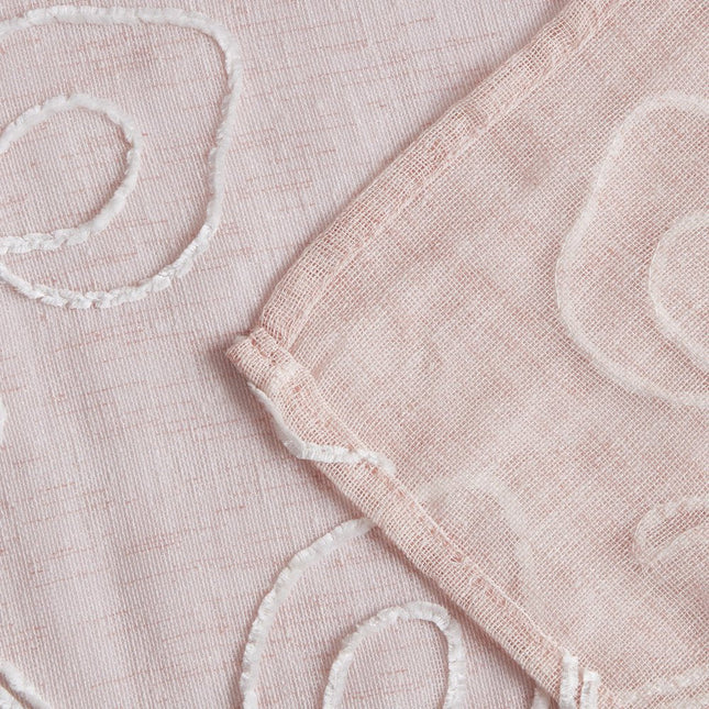 72" Blush And Ivory Embroidered Floral Shower Curtain HomeRoots