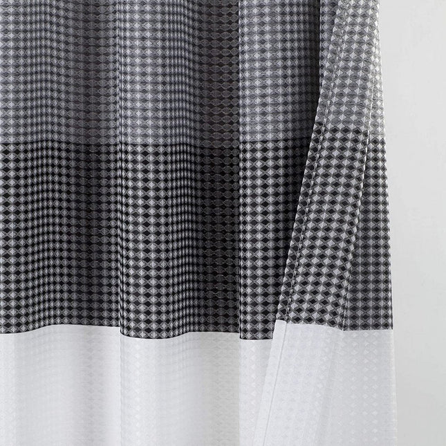 72" White And Black Striped Shower Curtain HomeRoots