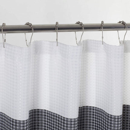 72" White And Black Striped Shower Curtain HomeRoots
