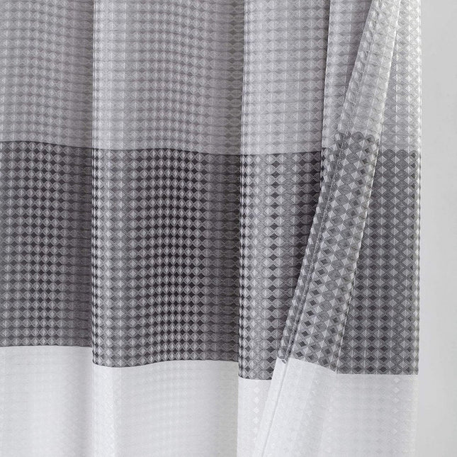 72" White And Gray Striped Shower Curtain HomeRoots