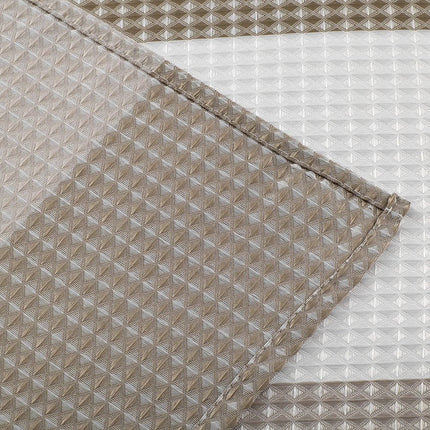72" White And Taupe Striped Shower Curtain HomeRoots
