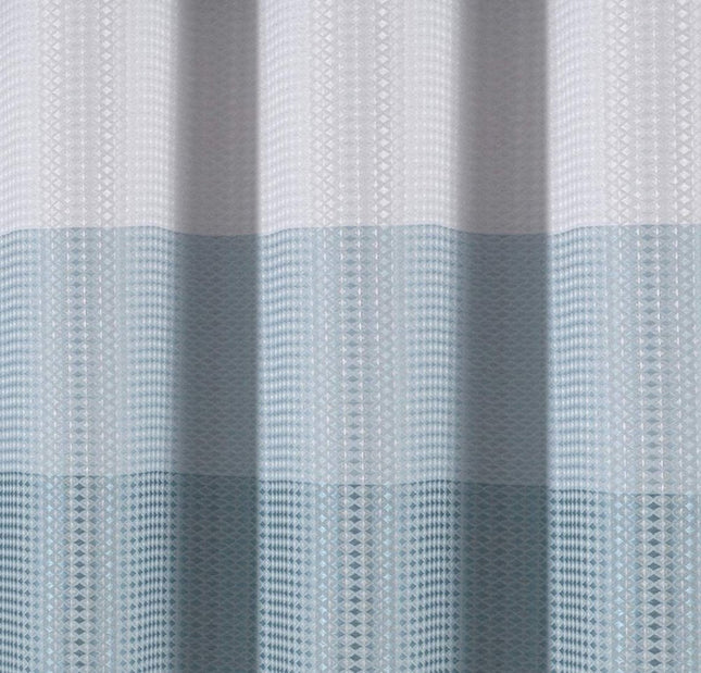 72" White And Blue Striped Shower Curtain HomeRoots