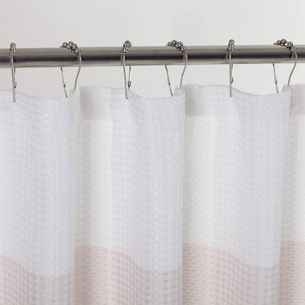 72" White And Pink Striped Shower Curtain HomeRoots