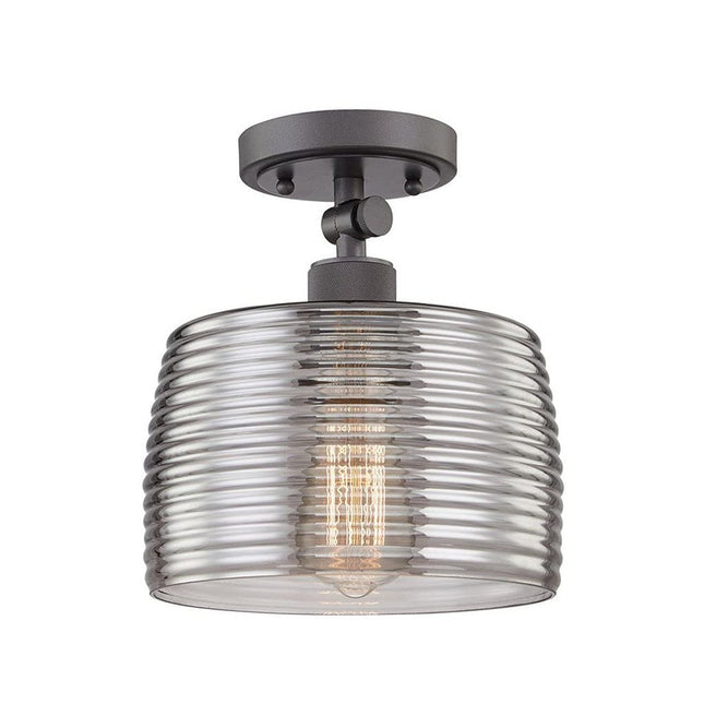 Black Shaded Metal Dimmable Flush Chandelier With Clear Shades HomeRoots