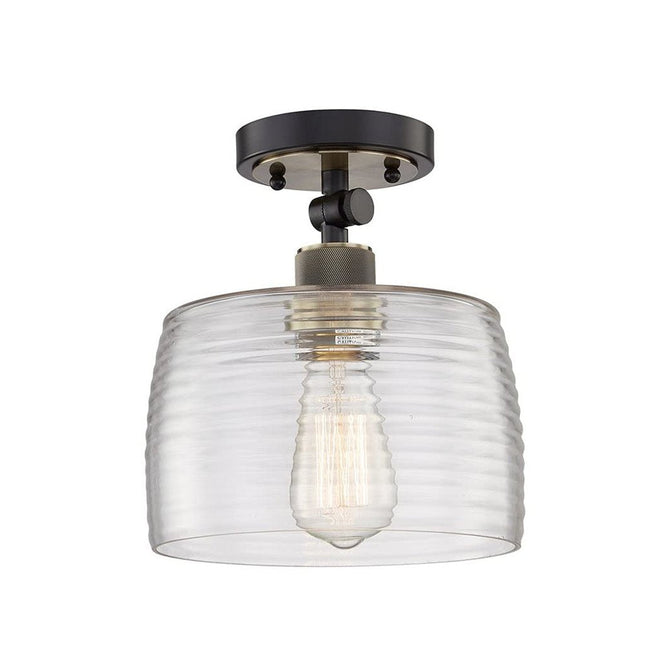 Gray Shaded Metal Dimmable Flush Chandelier With Clear Shades HomeRoots