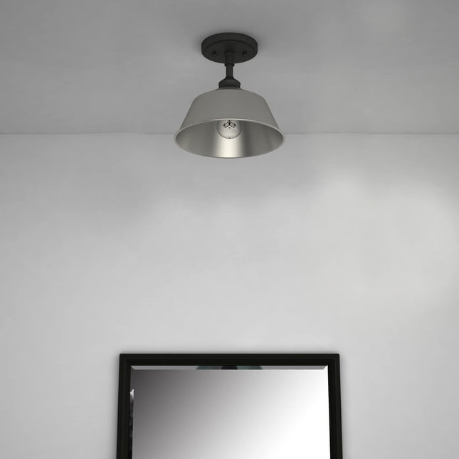Gray Kitchen Island Metal Dimmable Flush Chandelier With Gray Shades