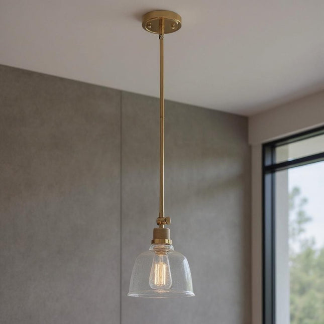 Gold Kitchen Island Metal Dimmable Chandelier With Clear Shades HomeRoots