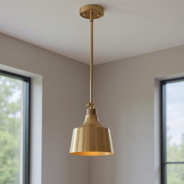 Gold Kitchen Island Metal Dimmable Chandelier With Gold Shades HomeRoots