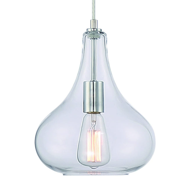 Silver Candle Style Metal Dimmable Chandelier With Clear Shades HomeRoots