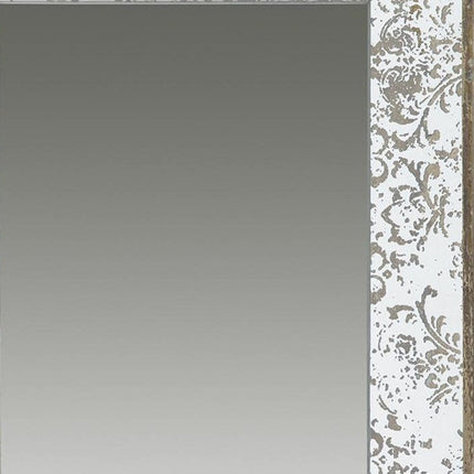 24" Silver Glass Framed Accent Mirror HomeRoots