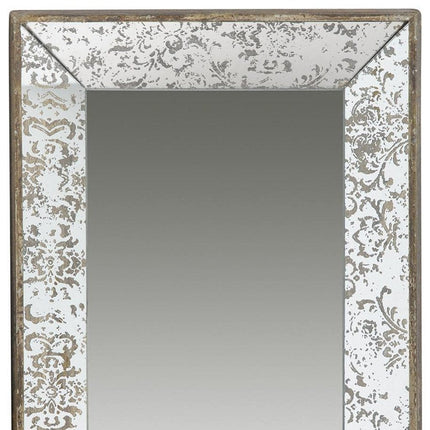 24" Silver Glass Framed Accent Mirror HomeRoots