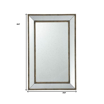 43" Silver Wood Framed Accent Mirror HomeRoots