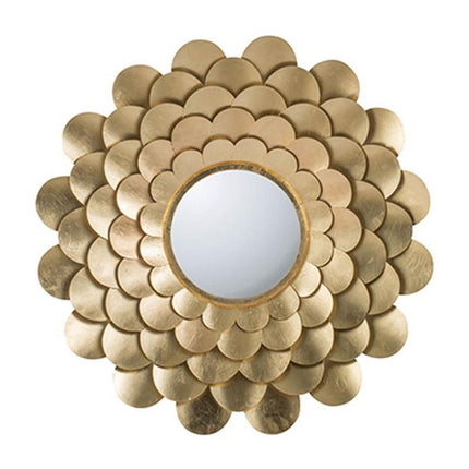 32" Gold Scalloped Iron Framed Accent Mirror HomeRoots