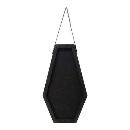 32" Black Hexagon Wood Framed Accent Mirror HomeRoots