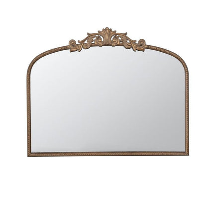 31" Gold Arch Iron Framed Accent Mirror HomeRoots