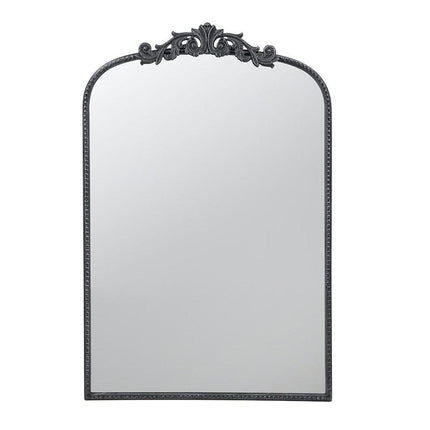 36" Black Arch Iron Framed Accent Mirror HomeRoots