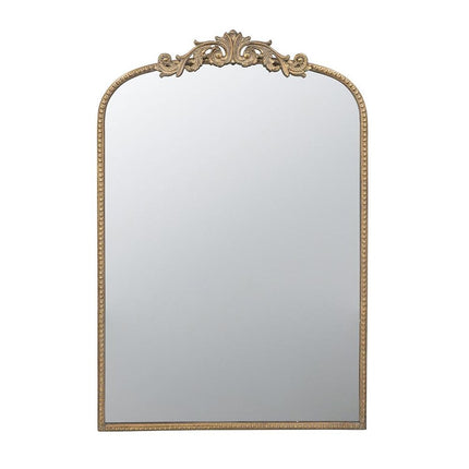 36" Gold Arch Iron Framed Accent Mirror HomeRoots