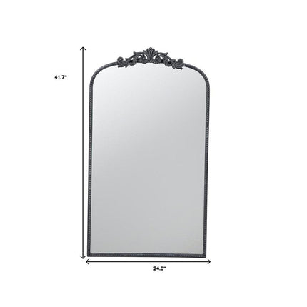 42" Black Arch Iron Framed Accent Mirror HomeRoots
