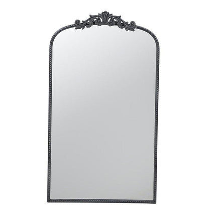 42" Black Arch Iron Framed Accent Mirror HomeRoots