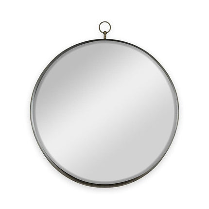28" Gold Round Iron Framed Accent Mirror HomeRoots
