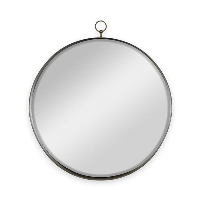 28" Gold Round Iron Framed Accent Mirror HomeRoots