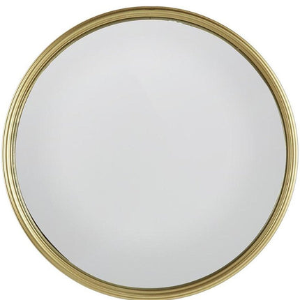 15" Gold Round Iron Textured Framed Accent Mirror HomeRoots