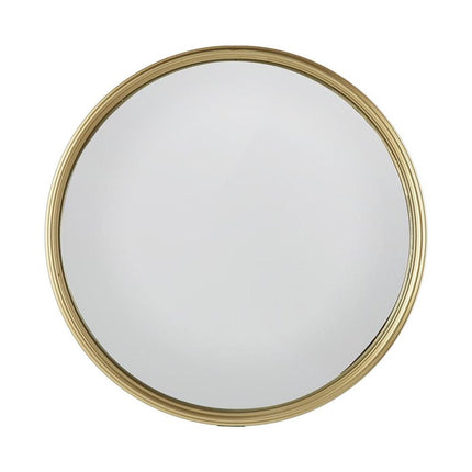 10" Gold Round Iron Textured Framed Accent Mirror HomeRoots