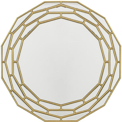 35" Gold Round Framed Accent Mirror HomeRoots