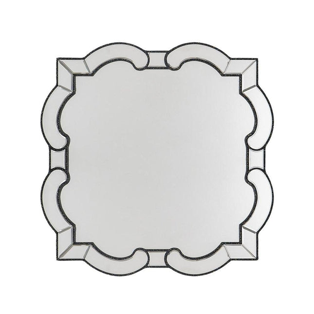 32" Clear Scalloped Glass Framed Accent Mirror HomeRoots