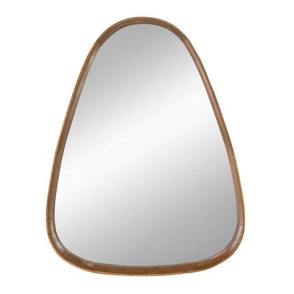 37" Brown Abstract Wood Framed Accent Mirror HomeRoots