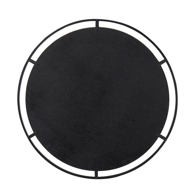 32" Black Round Iron Framed Accent Mirror HomeRoots