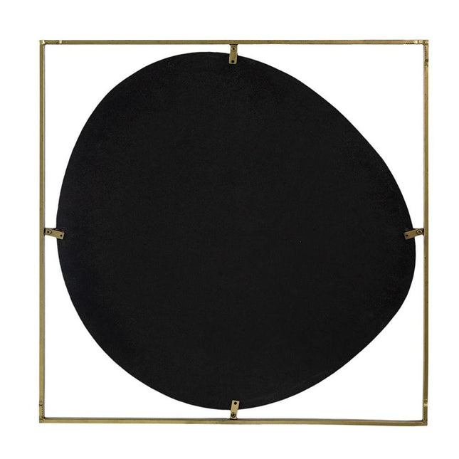 32" Gold Square Iron Framed Accent Mirror HomeRoots