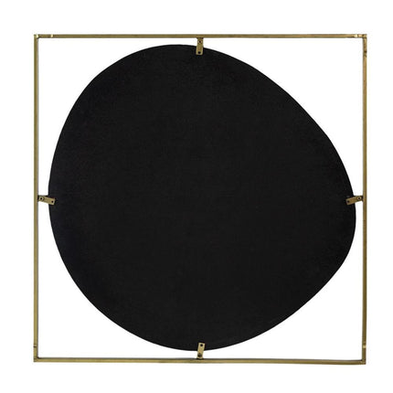 32" Gold Square Iron Framed Accent Mirror HomeRoots
