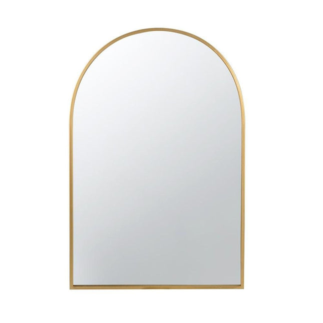 36" Gold Arch Iron Framed Accent Mirror HomeRoots