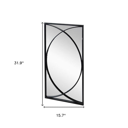 Set of Three Black Iron Framed Accent Mirror HomeRoots